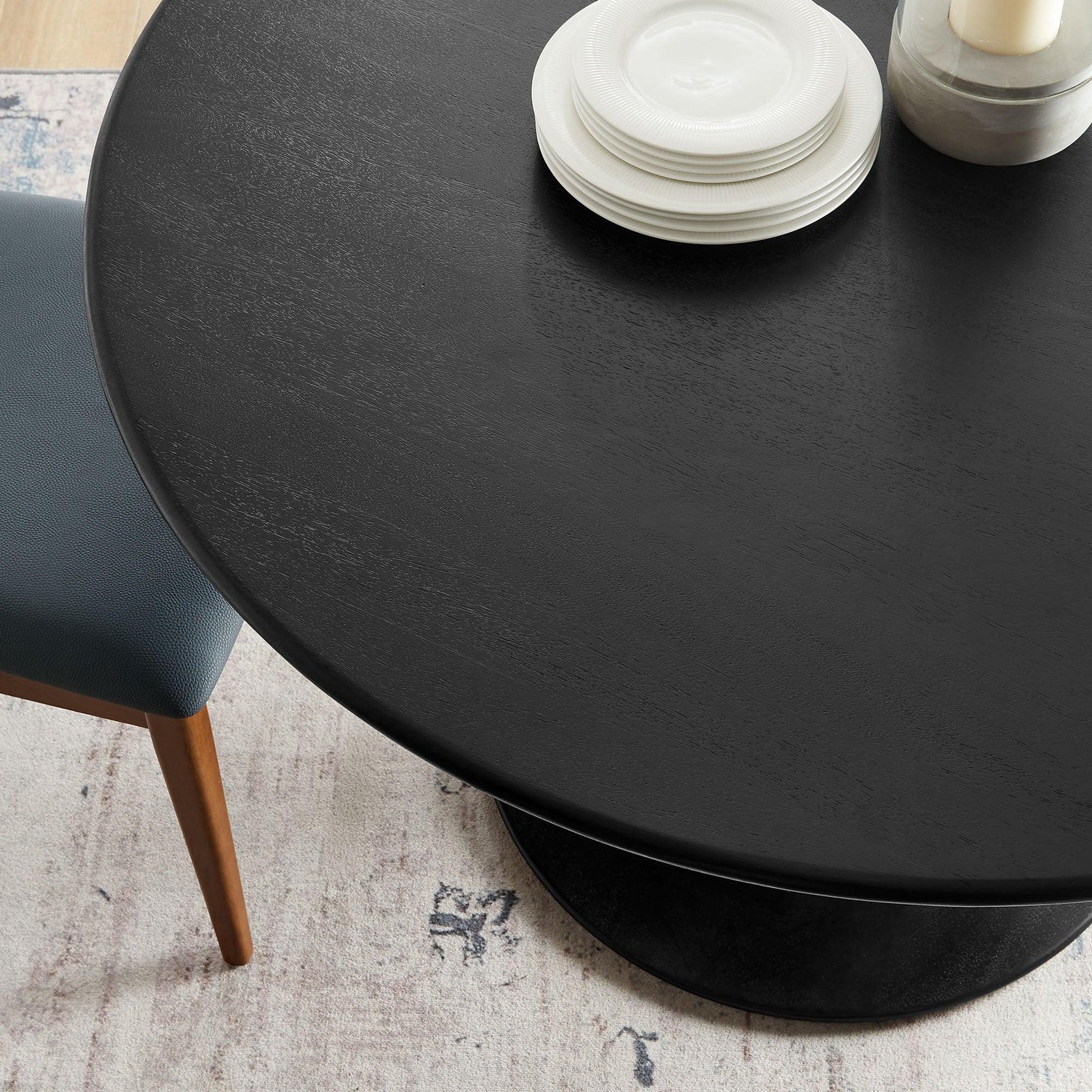 Lippa 48" Round Solid Wood Dining Table by Modway FredCo