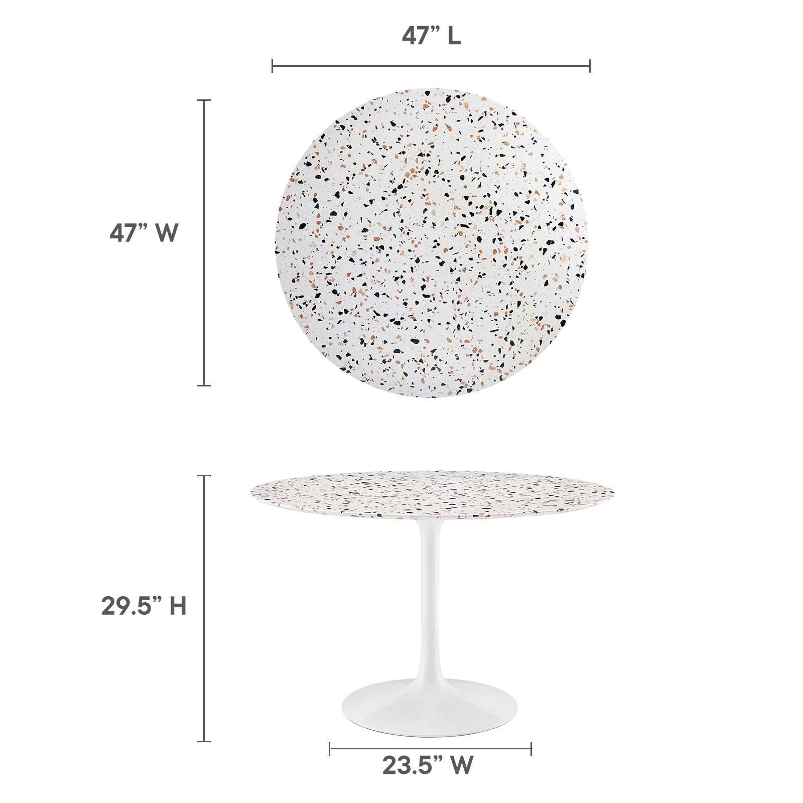 Lippa 48" Round Terrazzo Dining Table, EEI-5728 FredCo