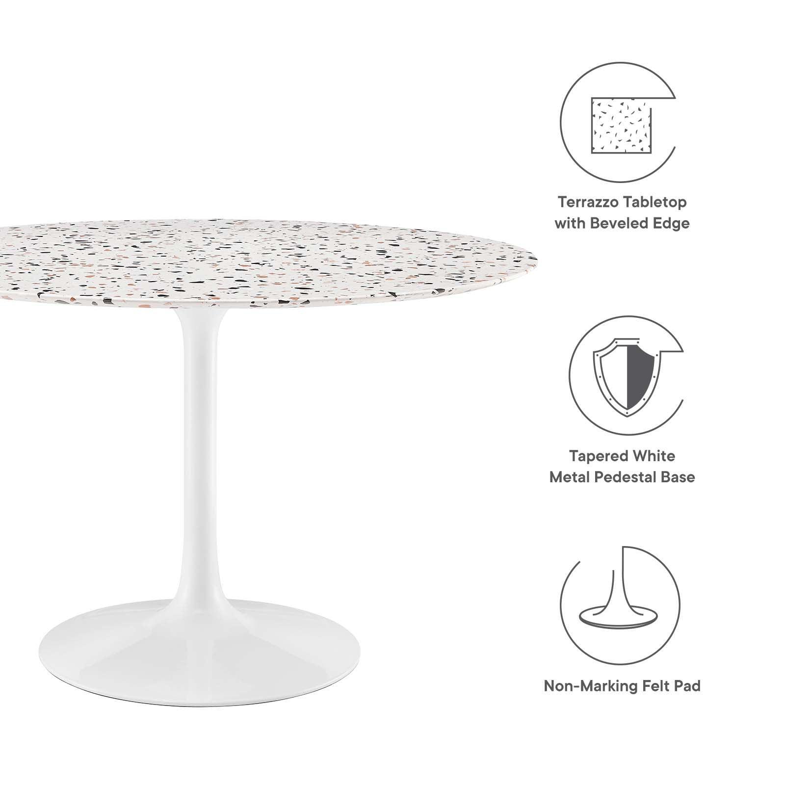 Lippa 48" Round Terrazzo Dining Table, EEI-5728 FredCo