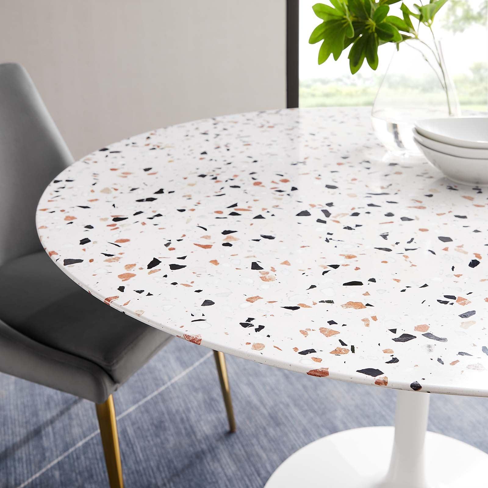 Lippa 48" Round Terrazzo Dining Table, EEI-5728 FredCo