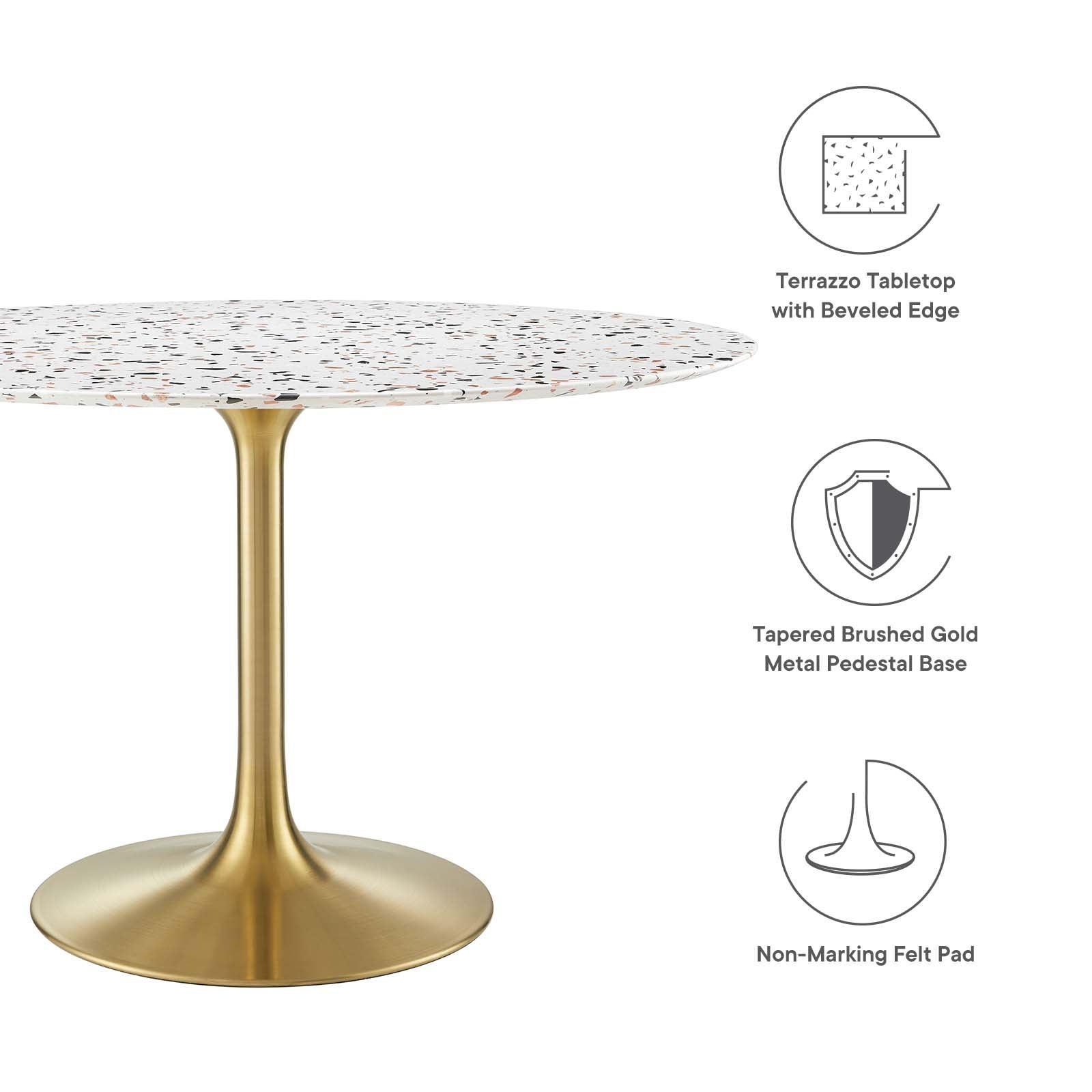 Lippa 48" Round Terrazzo Dining Table, EEI-5730 FredCo