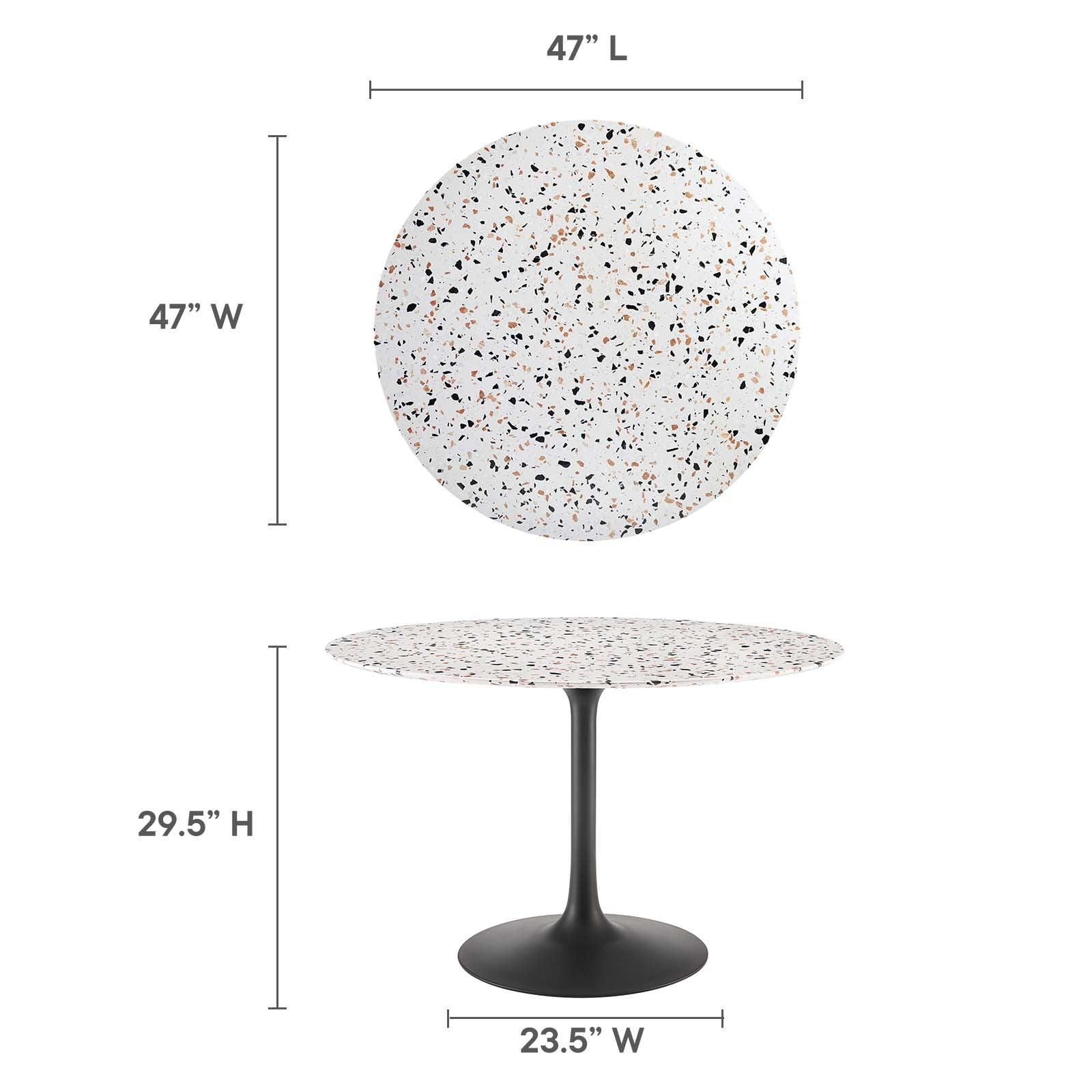 Lippa 48" Round Terrazzo Dining Table, EEI-5731 FredCo
