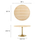 Lippa 48" Round Wood Dining Table, EEI-5231 FredCo