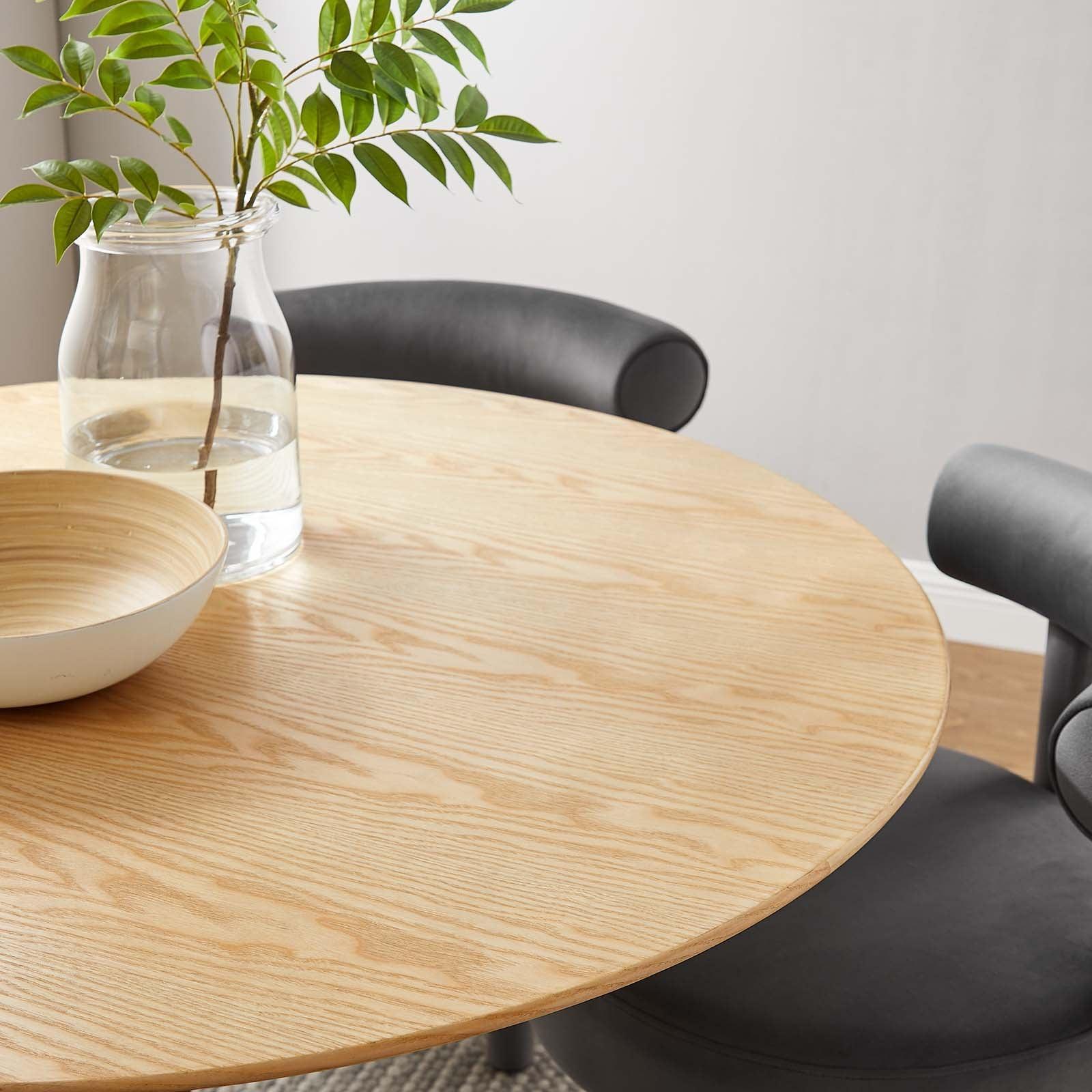 Lippa 48" Round Wood Dining Table, EEI-5231 FredCo