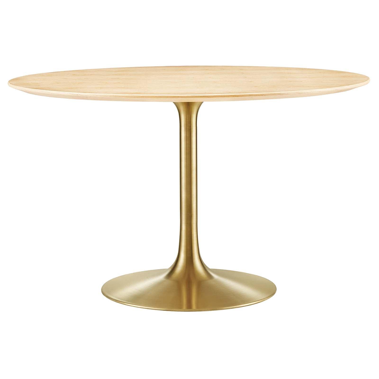 Lippa 48" Round Wood Dining Table, EEI-5231 FredCo