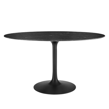 Lippa 54" Oval Artificial Marble Dining Table, EEI-4880 FredCo