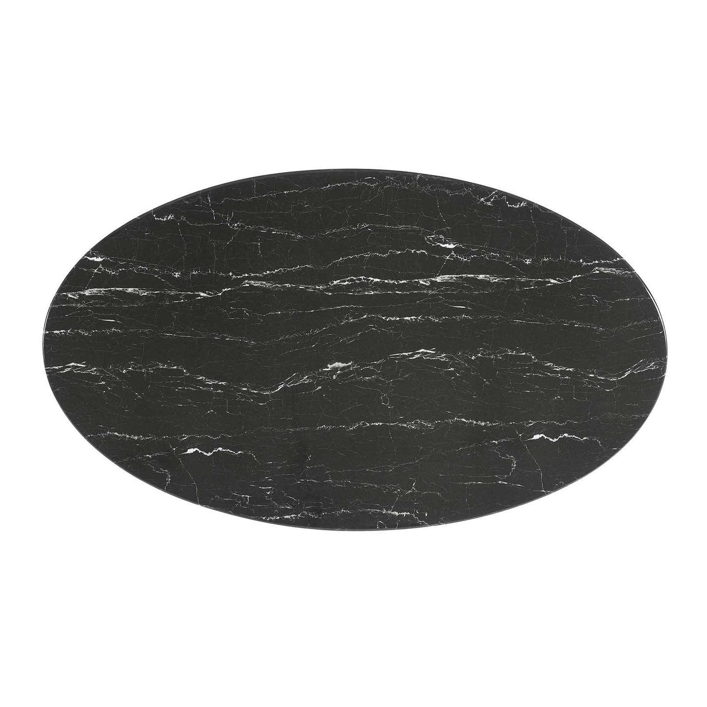 Lippa 54" Oval Artificial Marble Dining Table, EEI-5185 FredCo