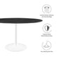 Lippa 54" Oval Artificial Marble Dining Table, EEI-5185 FredCo
