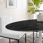 Lippa 54" Oval Artificial Marble Dining Table, EEI-5185 FredCo