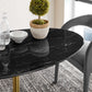 Lippa 54" Oval Artificial Marble Dining Table, EEI-5242 FredCo