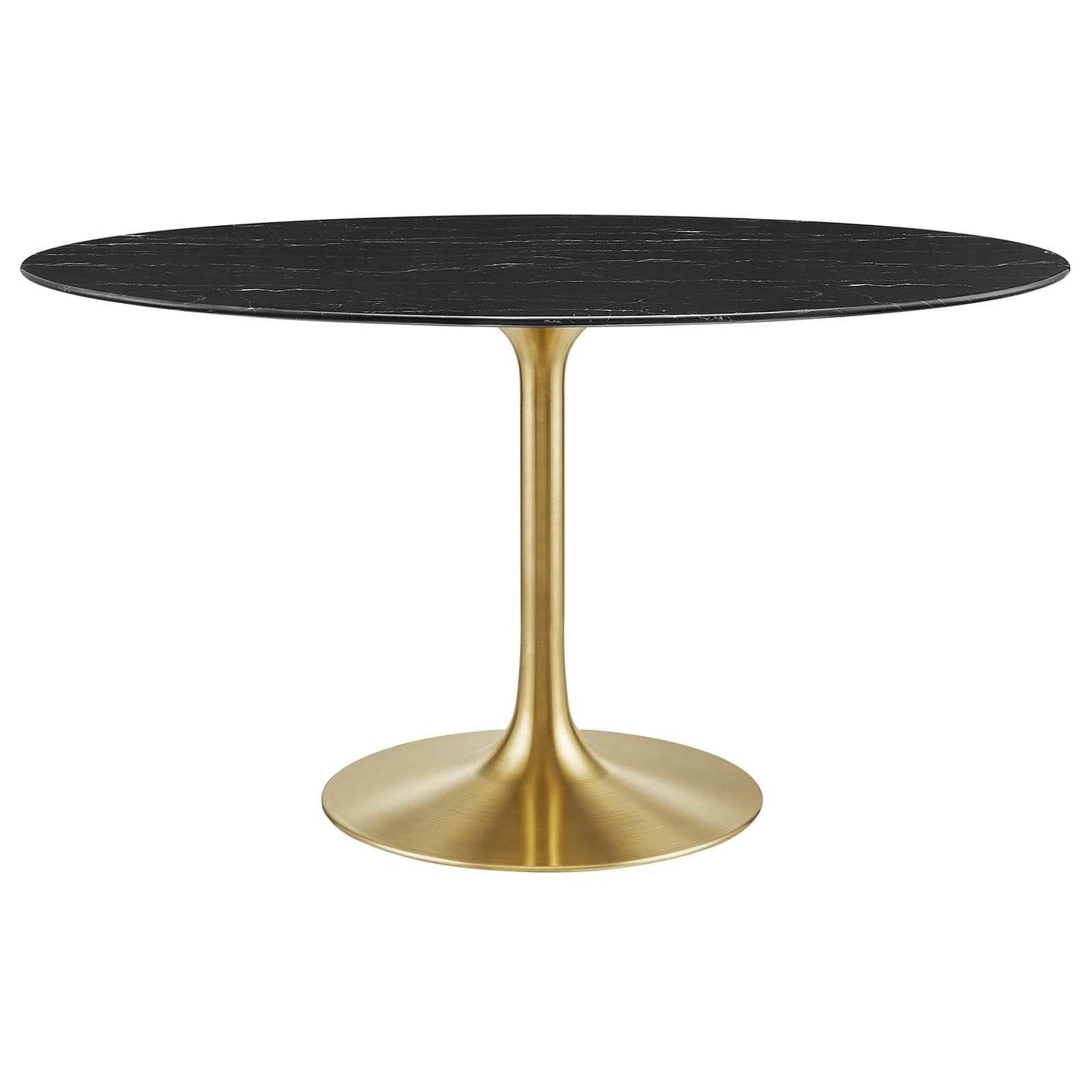 Lippa 54" Oval Artificial Marble Dining Table, EEI-5242 FredCo