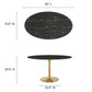 Lippa 54" Oval Artificial Marble Dining Table, EEI-5242 FredCo