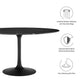 Lippa 54" Round Artificial Marble Dining Table, EEI-4878 FredCo