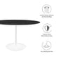 Lippa 54" Round Artificial Marble Dining Table, EEI-5183 FredCo