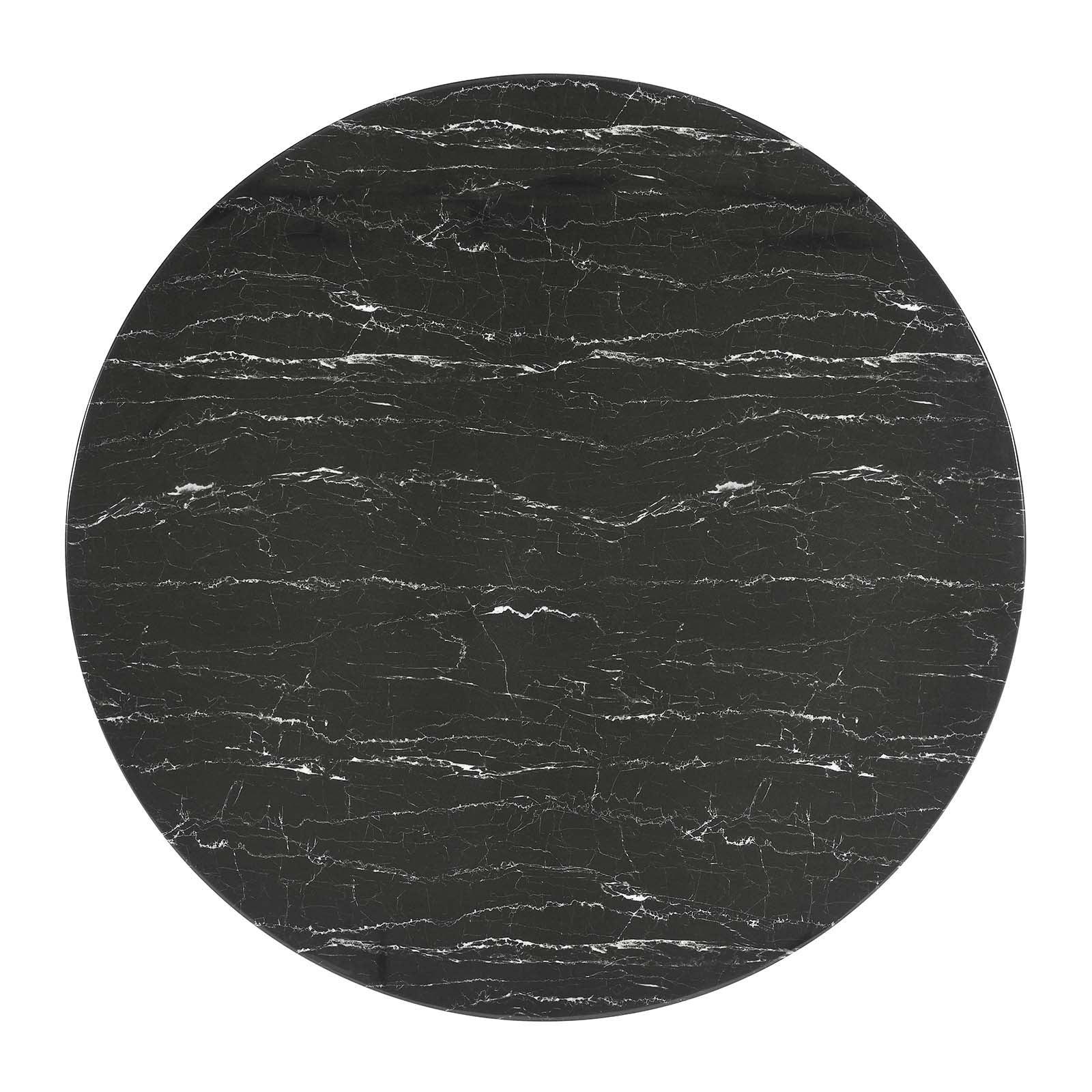 Lippa 54" Round Artificial Marble Dining Table, EEI-5183 FredCo