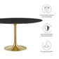 Lippa 54" Round Artificial Marble Dining Table, EEI-5240 FredCo