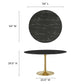 Lippa 54" Round Artificial Marble Dining Table, EEI-5240 FredCo