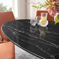 Lippa 60" Oval Artificial Marble Dining Table, EEI-4881 FredCo