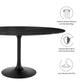 Lippa 60" Oval Artificial Marble Dining Table, EEI-4881 FredCo