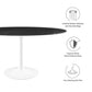 Lippa 60" Oval Artificial Marble Dining Table, EEI-5186 FredCo