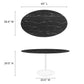 Lippa 60" Oval Artificial Marble Dining Table, EEI-5186 FredCo