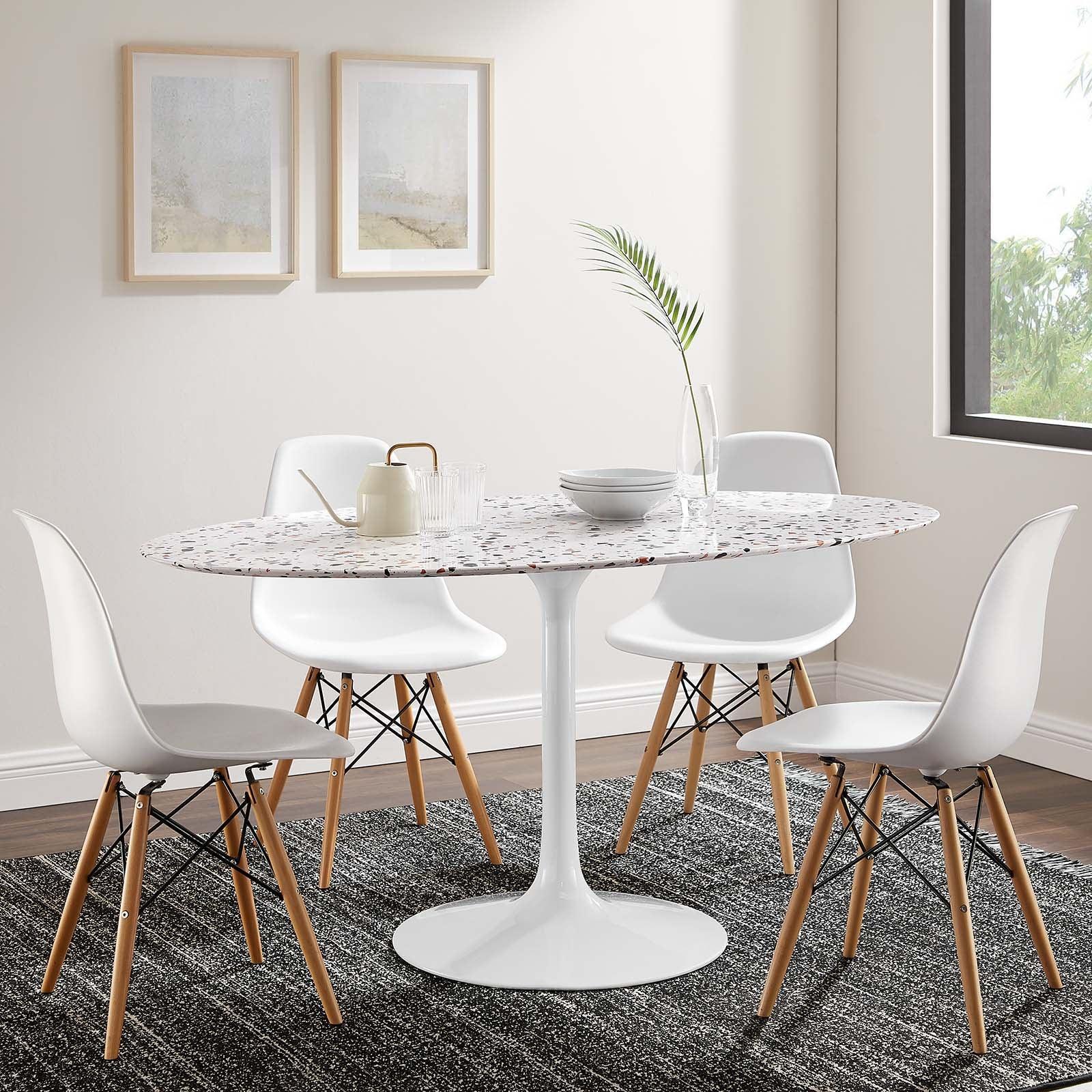 Lippa 60" Oval Terrazzo Dining Table, EEI-5734 FredCo