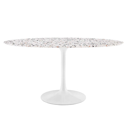 Lippa 60" Oval Terrazzo Dining Table, EEI-5734 FredCo