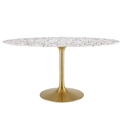 Lippa 60" Oval Terrazzo Dining Table, EEI-5736 FredCo