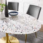 Lippa 60" Oval Terrazzo Dining Table, EEI-5736 FredCo