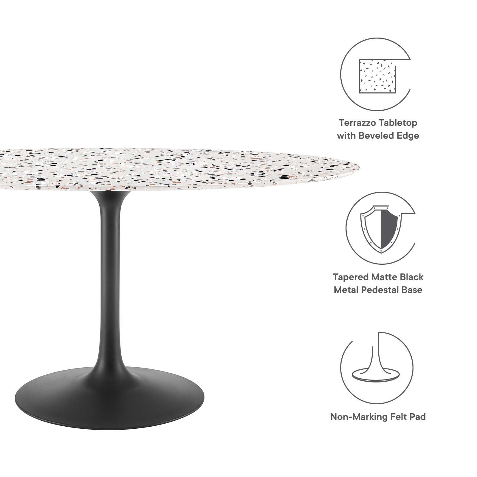 Lippa 60" Oval Terrazzo Dining Table, EEI-5737 FredCo