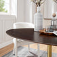 Lippa 60" Oval Walnut Dining Table, EEI-5524 FredCo