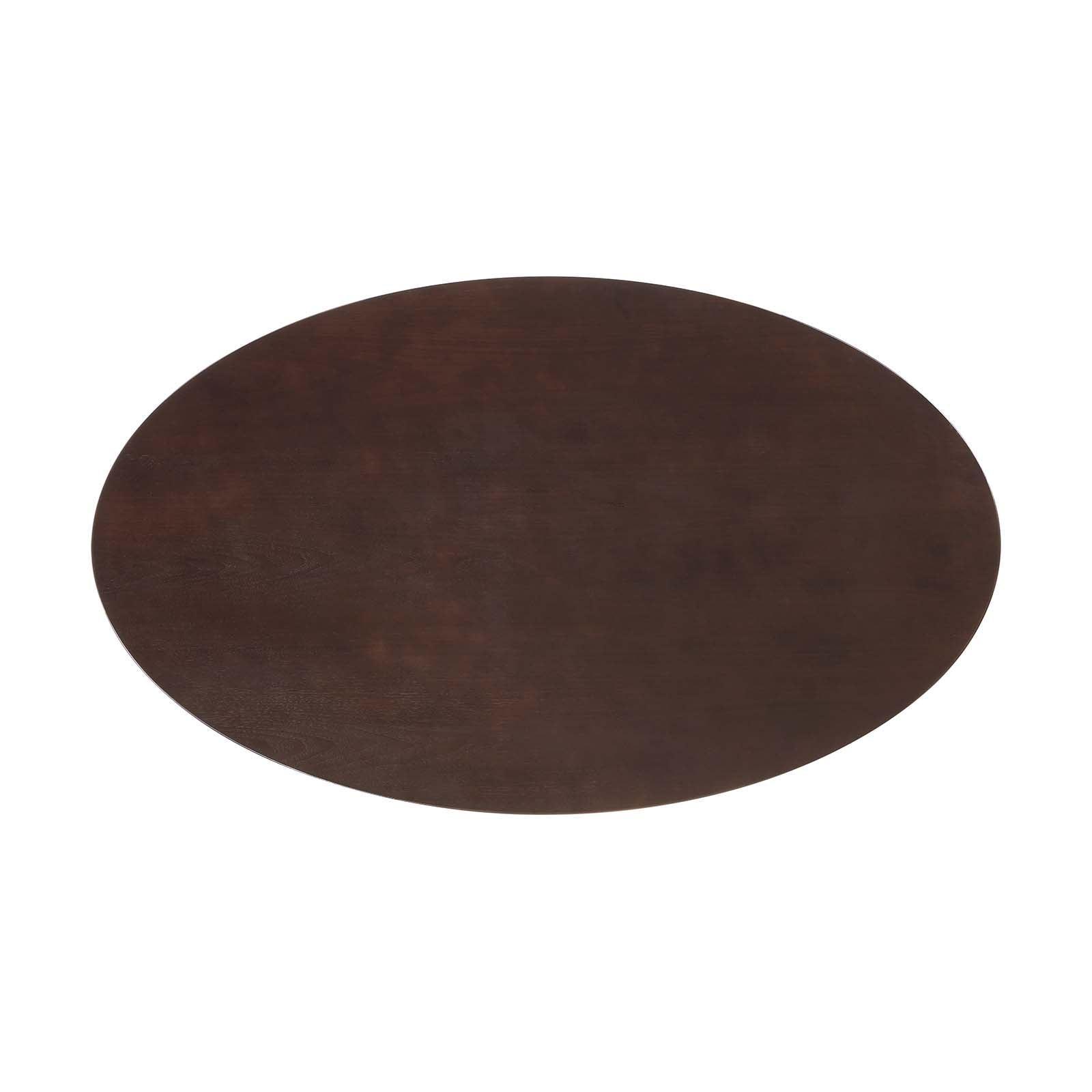 Lippa 60" Oval Walnut Dining Table, EEI-5524 FredCo