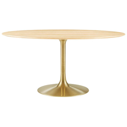 Lippa 60" Oval Wood Dining Table, EEI-5525 FredCo