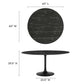 Lippa 60" Round Artificial Marble Dining Table, EEI-4879 FredCo