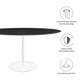 Lippa 60" Round Artificial Marble Dining Table, EEI-5184 FredCo