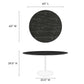 Lippa 60" Round Artificial Marble Dining Table, EEI-5184 FredCo