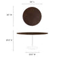 Lippa 60" Round Dining Table, EEI-5175 FredCo