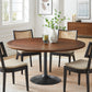 Lippa 60" Round Pedestal Solid Wood and Metal Dining Table by Modway FredCo