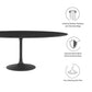 Lippa 78" Oval Artificial Marble Dining Table, EEI-4889 FredCo
