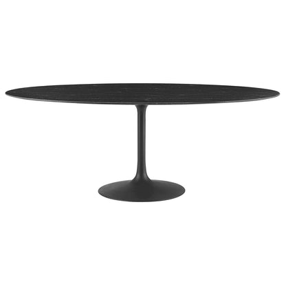 Lippa 78" Oval Artificial Marble Dining Table, EEI-4889 FredCo
