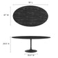 Lippa 78" Oval Artificial Marble Dining Table, EEI-4889 FredCo