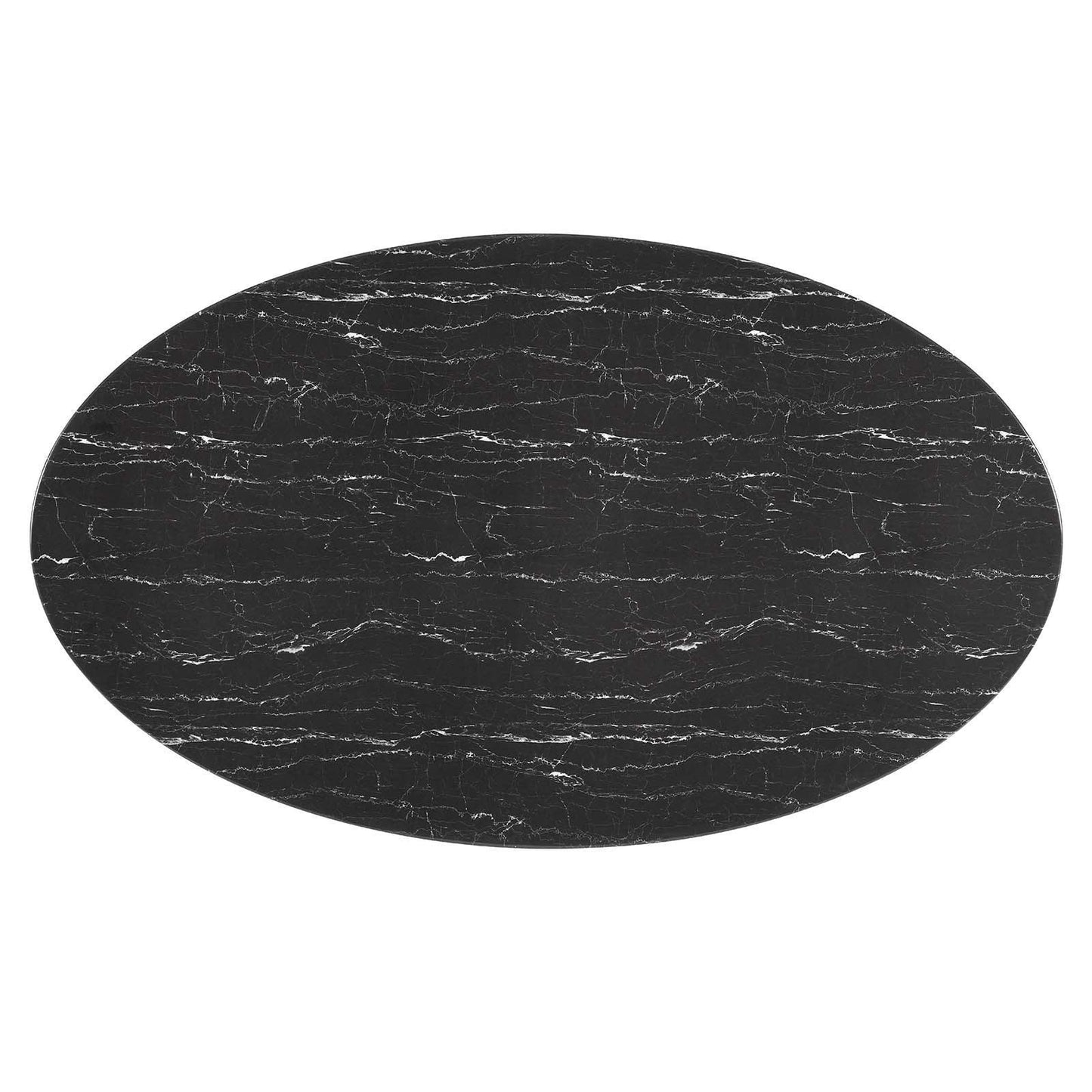 Lippa 78" Oval Artificial Marble Dining Table, EEI-4889 FredCo