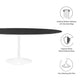 Lippa 78" Oval Artificial Marble Dining Table, EEI-5198 FredCo