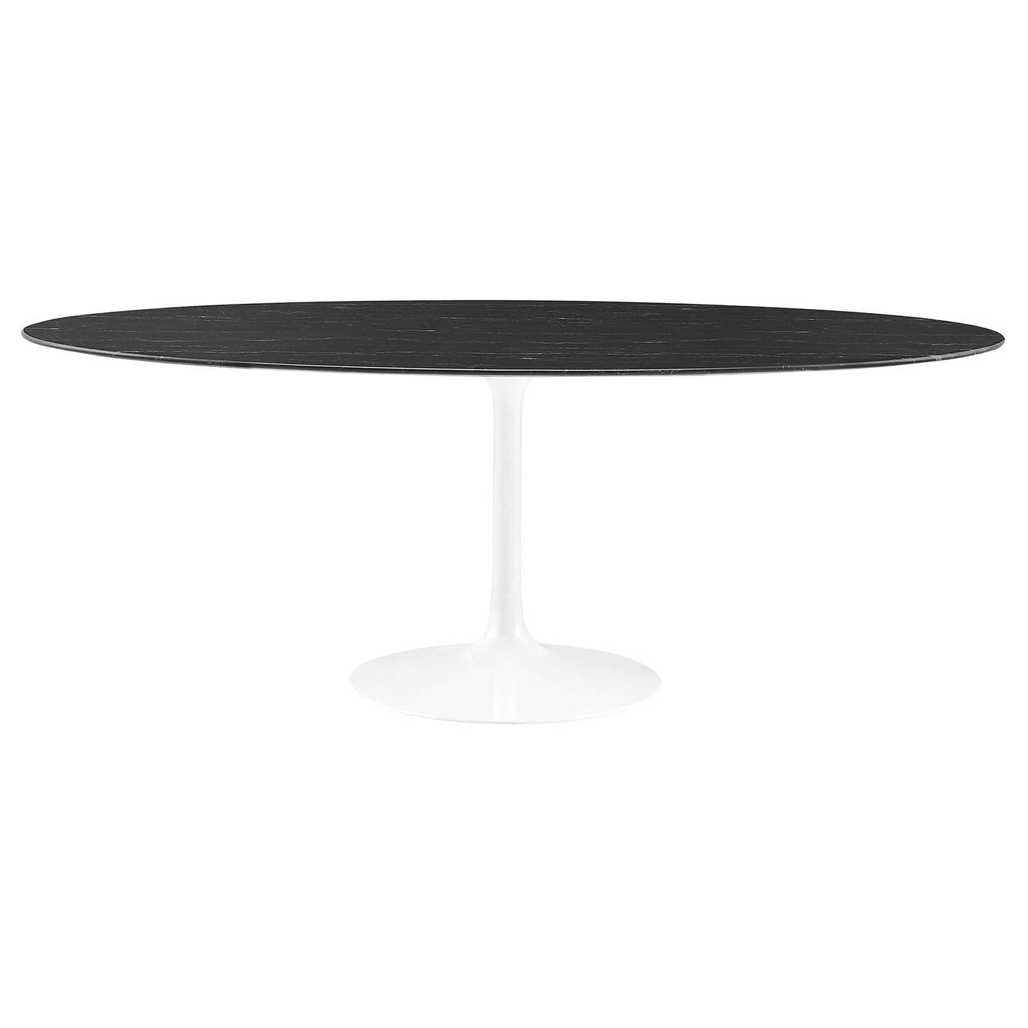 Lippa 78" Oval Artificial Marble Dining Table, EEI-5198 FredCo