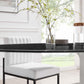 Lippa 78" Oval Artificial Marble Dining Table, EEI-5198 FredCo