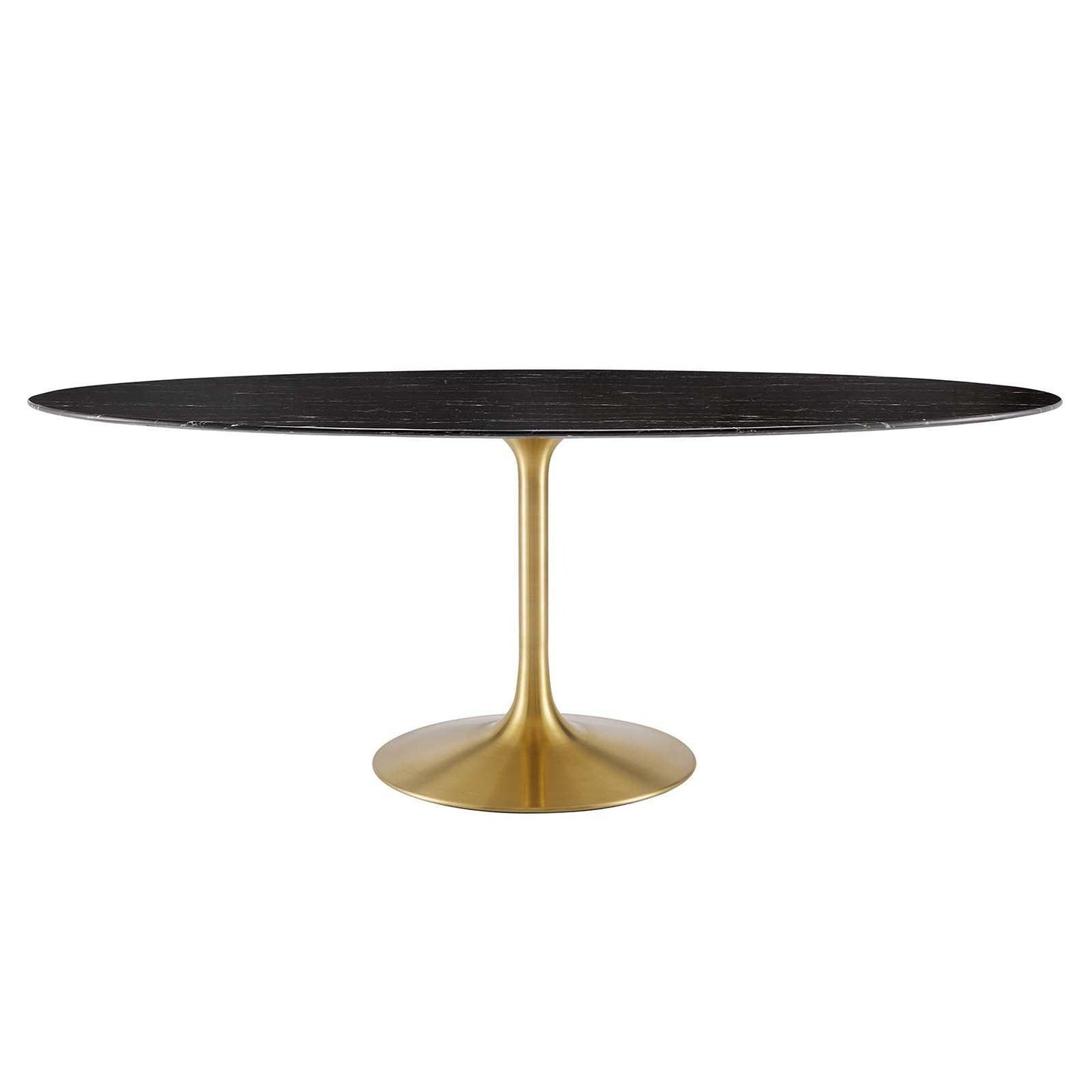 Lippa 78" Oval Artificial Marble Dining Table, EEI-5528 FredCo