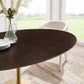 Lippa 78" Oval Wood Dining Table, EEI-5526 FredCo