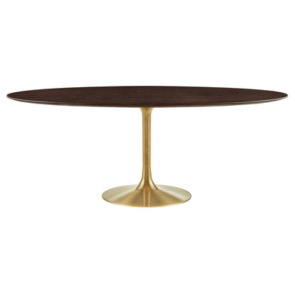 Lippa 78" Oval Wood Dining Table, EEI-5526 FredCo