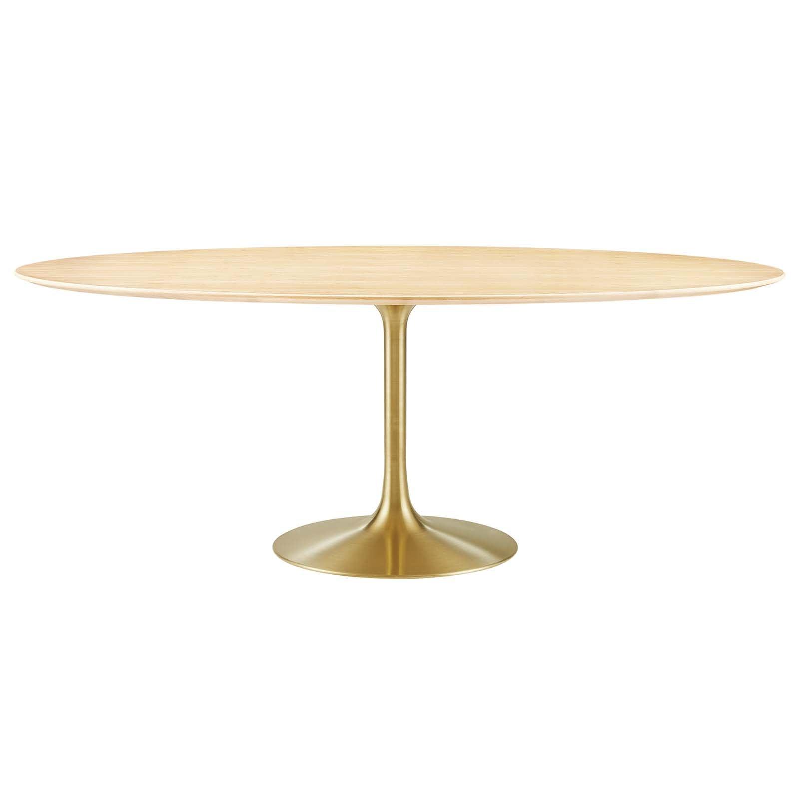 Lippa 78" Oval Wood Dining Table, EEI-5527 FredCo
