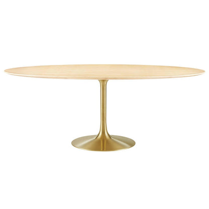 Lippa 78" Oval Wood Dining Table, EEI-5527 FredCo